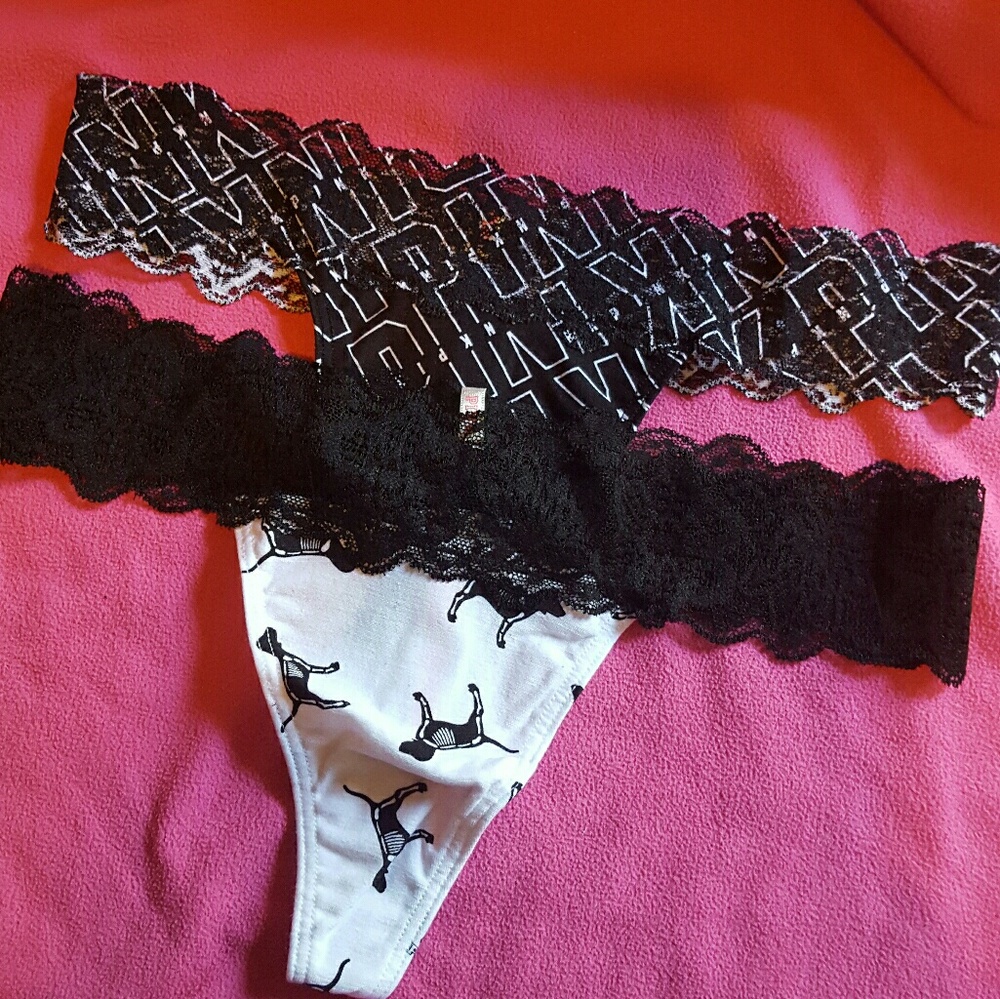 *SOLD* VS PINK Halloween Thong Bundle - L